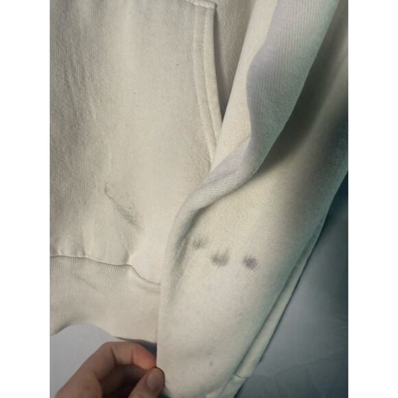 Vintage IU INDIANA Graphic Print White Pullover Hoodie Women's Size Large - Picture 4 of 5